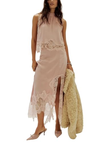 Conjunto de falda de satén para fiestas elegantes de noche y eventos de gala