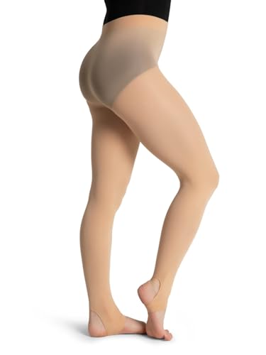 Image of Capezio womens Ultra Soft Self Knit Waistband Stirrup TightTight