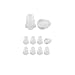 Triple flange, trilevel - Earphones Plus brand replacement ear cushions made to fit Klipsch, Shure, Etymotic and other models requiring a 2mm attachment diameter. Clear, Small