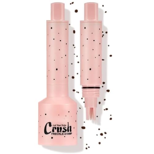 5ポイントそばかすスタンプ&リキッドマイクロパウダーそばかすペン-リアルで自然なそばかすメイクツール、特別なスポンジ付き、すべての肌トーンのための防水&長持ち#ディープ