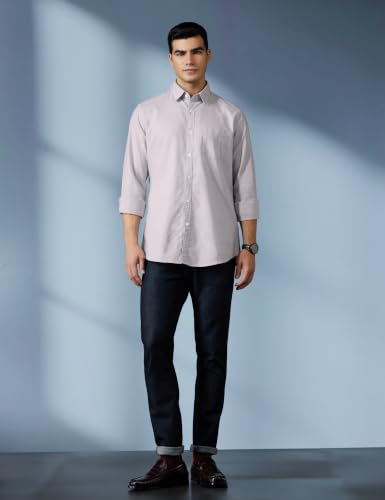 Image of Van Heusen Shirt for Men | Solid Casual Design | Premium Cotton | Slim Fit | Full Sleeves |