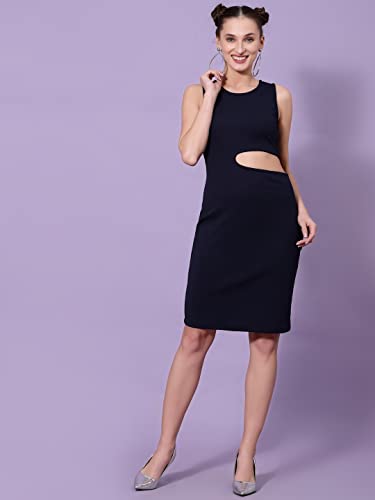Image of OOMPH! Women's Polyester Blend Bodycon Knee-Length Dress Pack of 1