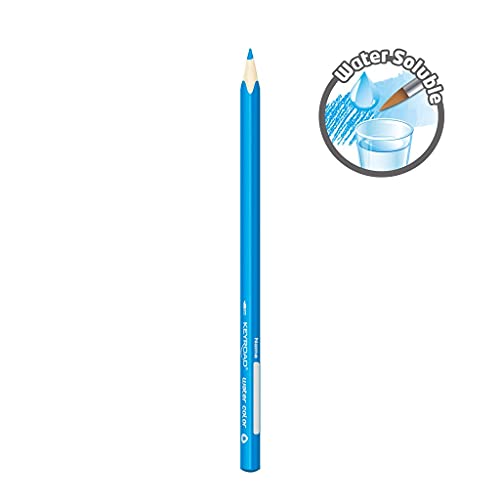 KEYROAD Aquarelpotloden kleurpotloden met penseel driehoekige hoge kwaliteit - 12 stuks/gemengde kleuren/volwassenen en… - Image 3