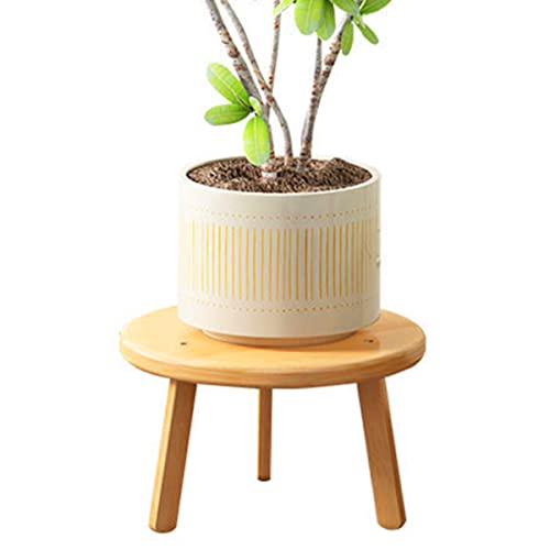 Vencede Bamboo Plant Stand, Round Flower Pot Display Stand, Bamboo Stool Display Stand