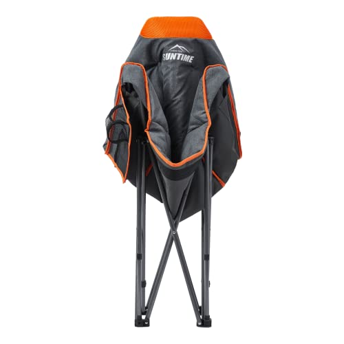 Suntime Oversized Padded Moon Round Saucer Sofa Chair, Portable Folding Camping Chair, With Carry Bag - Orange #TOP5