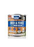 Siramico Coatings Shed & Fence I ECO Resin Technology | Wood Sealer & Protector for Outdoor Wood, Fences, Decking & Garden Structures (Clear, 1 Litre)