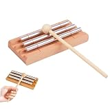 Gipnva Energy Klangstab,3-Ton Klangstab Set Mit Holzschlägel Für Yoga Und Meditation, Professionelles Chime Gong Instrument Für Musikalische Früherziehung,Geschenk,Gebet,Yoga