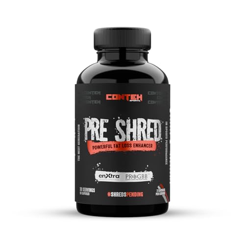 Pre Shred Fat Burner | Potent Cutting Support with ProGBB™ & ENXtra® | Extreme Energy, Focus & Fat-Loss Formula | 90 Capsules