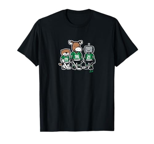 Otter, Moose and Robo Guys - Dallas Hockey T-Shirt