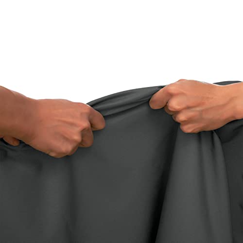Voile d'ombrage rectangle noir auvent de soleil extérieur avec matériel de fixation - 6