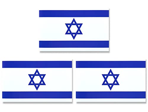 Image of JBCD Israel Israeli Flag Magnet Decal - for Car SUV Truck, 3 Pack, 3x5 Inches
