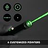 Marathon Multi Symbol Laser Pointer, Green - 20X Brighter Than Red Laser - 1 Mile Night-time Range & Visible in Broad Daylight - TAA Compliant - 4 Custom Pointers - Two AAA Batteries Included