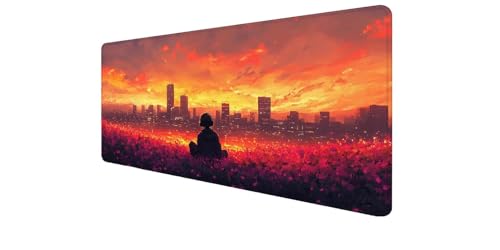 Tapis de souris antidérapant 1000x400mm grand format avec bords cousus