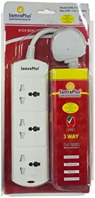 Top Plug Samraplus Samraplus Extension Cord socket 3 way, 4 way, 6 way (3 Socket): Buy ...