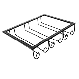 TOYANDONA Soporte Colgante para Copas de Vino de Hierro Estante Organizador para Armario Diseño Seguro y Clásico Instalación Sencilla para Barra Cocina y Hogar