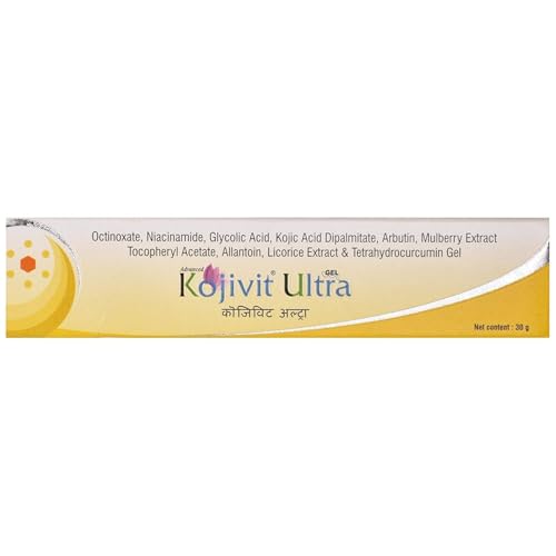 Image of Pharm Kojivit Ultra Gel| For Dark Spots & Hyperpigmentation| Contains Vitamin E, Glycolic Acid, Niacinamide and Kojic Acid| Reduces appearance of spots and blemishes| 1 Tube of 30 Gm