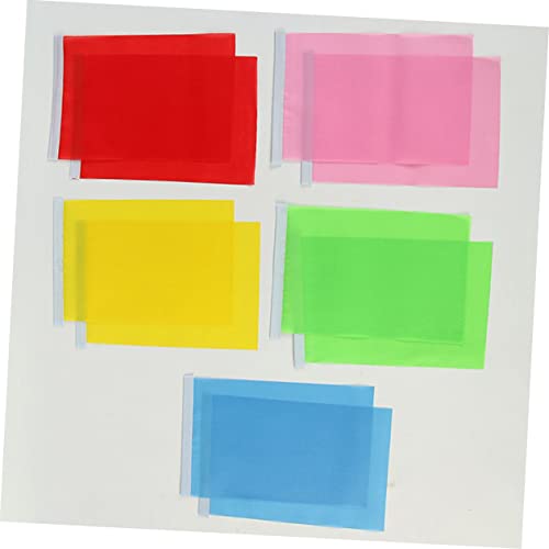 Mini drapeaux carrés rouges de table lot de 100 polyester portables - 6