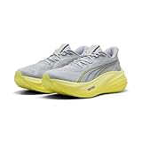 PUMA Men's Magmax Nitro 2 Running Shoes, Vibrant Silver-Lux Lime, Size 10 D...