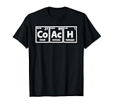 Entrenador (Co-Ac-H) Deletreado con Elementos Periódicos! Nuestro diseño original de ortografía de elementos de tabla periódica. Esta camiseta de alta energía contiene elementos cobalto, actinio e hidrógeno