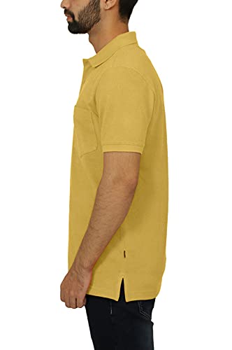 Image of Celsius Men's Half Sleeve Classic Solid Pique Polo with Pocket