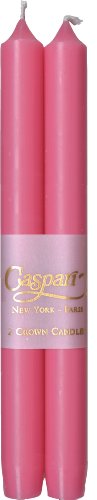 Entertaining with Caspari 10-Inch Taper Dripless, Smokeless, Unscented Candles, Cherry Blossom, Set of 2