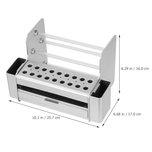 Organizador de herramientas de escritorio Uonlytech resistente con cajón color plata 4