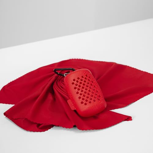Image of TRAVEL LIKES ME Bath Towel - Quick Dry for Men & Women, Premium Light Weight, Super Absorbent, Soft Thin Smooth Bathing Cloth for Travel, Swiming and Beach, Naonofiber (Red, 52 * 132 cm)