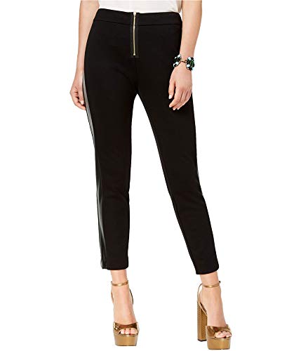 ZOE BY RACHEL ZOE Women's Faux Leather Trim Front Zipper Skinny Pants
