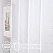 Topfinel 2 Piezas Modernas Visillos para Ventanas Cortinas Dormitorio con Ojales,140x160cm,Blancas