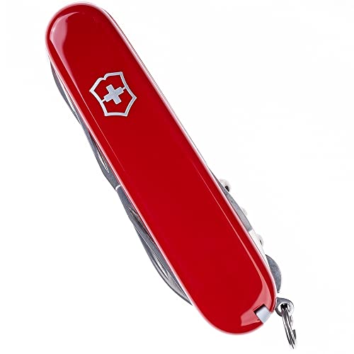 Victorinox Taschenmesser Huntsman (15 Funktionen, Grosse Klinge, Dosenöffner, Korkenzieher, Pinzette, Schere) rot – Ansicht 2