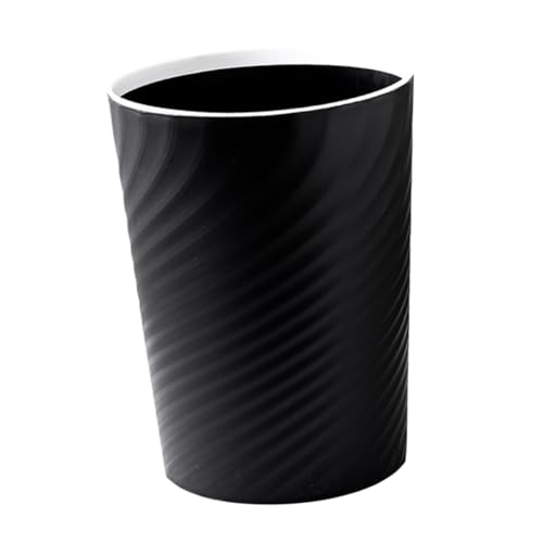 Caneca de basura rectangular de plástico negra
