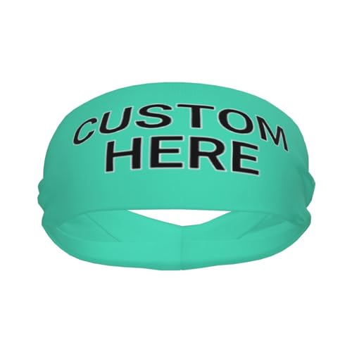 Image of Custom Sports Headband Custom Sweatband Bandana Add Your Image Logo Text Number. Bulk Custom Men Or Women Moisture Wicking Ventilate Elastic Headband