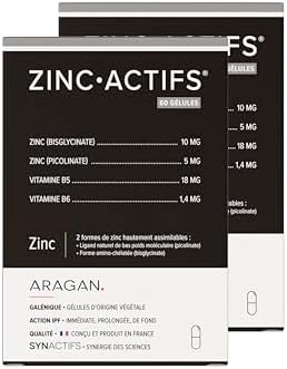 ARAGAN - Synactifs Lot de 2 Zincactifs - Complément Alimentaire I...