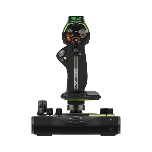 Turtle Beach VelocityOne Flightdeck - Joystick et Manette du Système de Simulation Universelle HOTAS avec écran tactiles, HUD Monté sur Manche et Capteurs sans Contact pour Windows 10 & 11