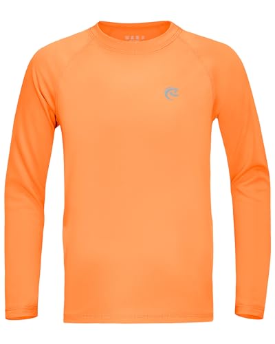 Image of Boys UPF 50+ Swim Shirt Long Sleeve, 1 or 2 Pack UV Sun Protection Rash Guard, Youth Kids SPF Water Shirts for Beach Surf