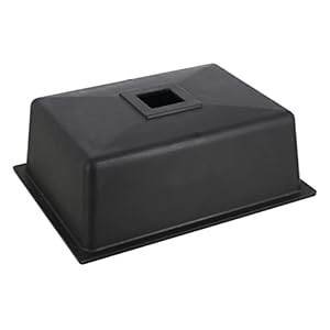 KrissKross Granite/Quartz Kitchen Sink Single Big Bowl- Quartz Classic Sink 24 x 18 x 9 inch, Matt finish with Sink Coupling/Waste Pipe (Black Color)