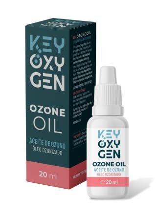 Aceite Reparador Y Limpiador Facial Y Corporal Con Aceite De Oliva Y Girasol Ozonizados - Aceite Nutritivo Vegano Para Piel Seca Sensible O Dañada 20ml | KeyOxygen Ozone Oil 20 ml