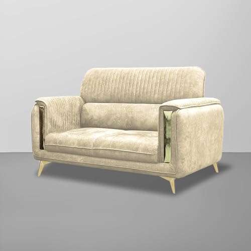 Image of Casaliving Gelio 3+2 Seater Sofa Set for Living Room (Cream Colour) Premium Fabric Sofa Set Forliving Room