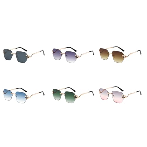 Lunettes de soleil homme monture irrégulière en métal et finition miroir de luxe - 3