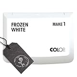 COLOP MAKE 1 Stempelkissen, frozen white, 50 x 90 mm, Kissen für traditionelle Handstempel und Kreativstempel