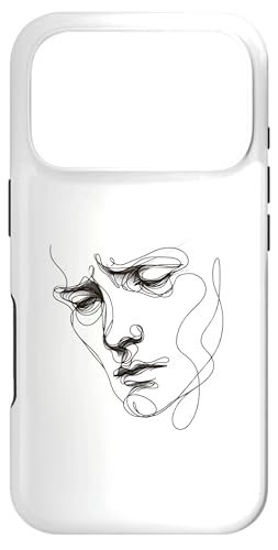 抽象エッセンス-ミニマリストラインアートフェイスデザイン スマホケース iPhone 17 Pro 用