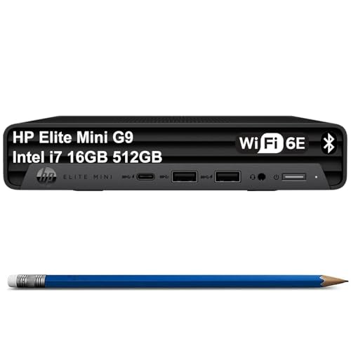 HP Elite Mini G9 Business Desktop PC (Intel 12-Core i7-12700T, 16GB DDR5 RAM, 512GB SSD, UHD Graphics 730), MFF, 2X DisplayPort, HDMI, USB-C, Ethernet, Wi-Fi 6E, Bluetooth 5.3, Win 11 Pro, Black