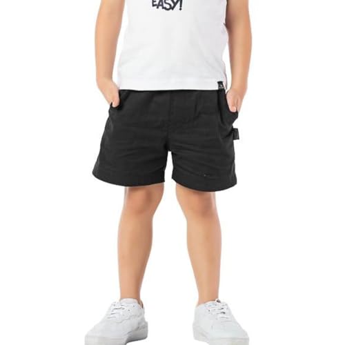 Bermuda Infantil Lisa Elastico Menino Escolar Preta (BR, Idade, 8 Anos, Preto)