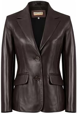 Everyday Leather Blazer Women Genuine Lambskin Leather Jacket Coa...