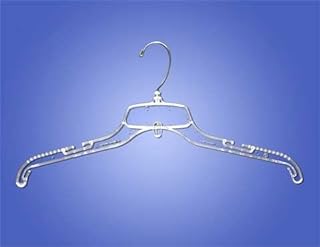 Only Hangers 17 Inch Plastic Clear Unbreakable Top Swivel Hook for T Shirt Blouse Jacket Coat Sweater & More, Pack of 50pcs