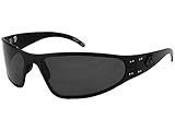 Gatorz Eyewear, Wraptor Model, Aluminum Frame Sunglasses -  Blackout Tactical Style/Smoked Polarized Lens