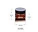 6PCS Plastic Amber Makeup Round Jars Pot with White Inner Liners and Black Lids Cosmetic Packing Vial Bottles Storage Holder Containers for Cream Lotion Facial Pack DIY Beauty Tool (60G/2oz)