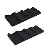 Csirnto Kühlschrank Flaschenablage 2 Stück Flaschenhalter Kühlschrank Silikonmatte Stapelbar Flaschenregal Kühlschrank rutschfeste Display für Flaschen und Dosen