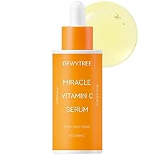 DEWYTREE Miracle Vitamin C Serum for Dry Skin | Dark Spot Corrector Daily Face Serum for Glowing Skin Fine Lines and Wrinkles Serum Pore Minimizer Regenerating Serum Vitamin C for Face 1.35 fl oz