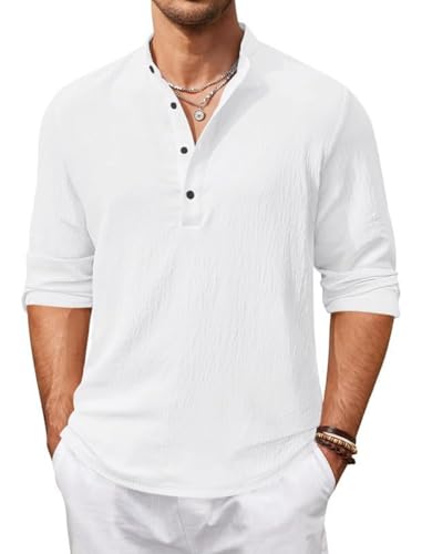 Image of Men's Cotton Blend Straight Kurta Shirt Combo with Mandarin Collar - Slim Fit Casual Short Kurti Set Featuring Textured Slub Fabric and Roll-Up Full Sleeves